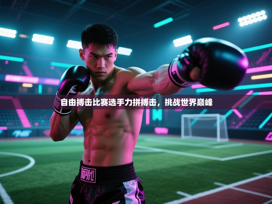 自由搏击比赛选手力拼搏击，挑战世界巅峰